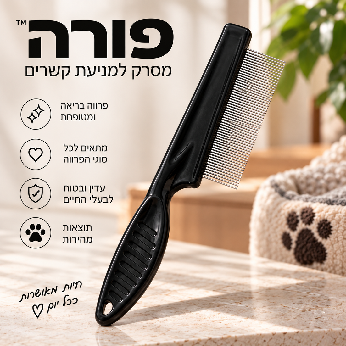 פורה מסרק למניעת קשרים